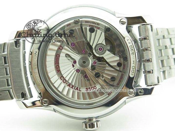 0226 De Ville Hour Vision Co-Axial 41mm SS V6F Best Edition Black Dial On SS Bracelet A BestValue 8277